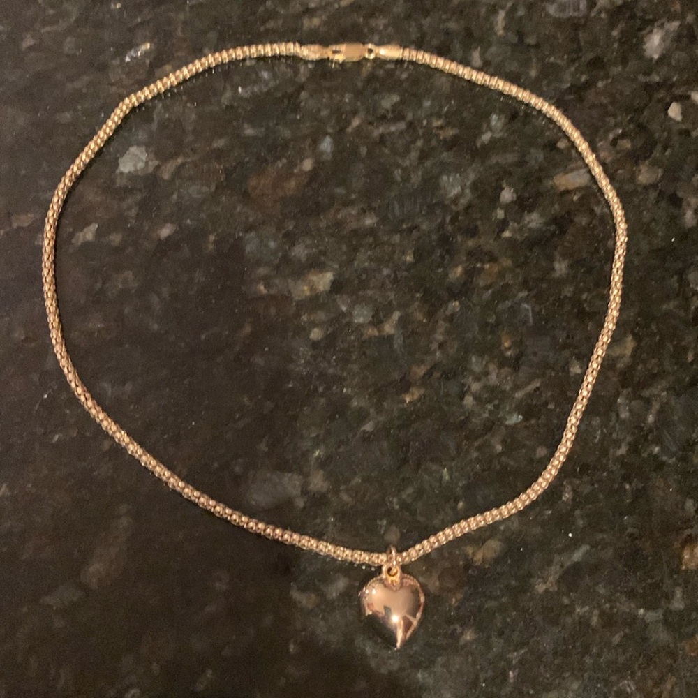 Itaor gold plated sterling chain with heart pendant